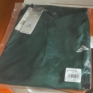 Men's Adidas Polo Shirt Short Sleeves Size Large Dark Green